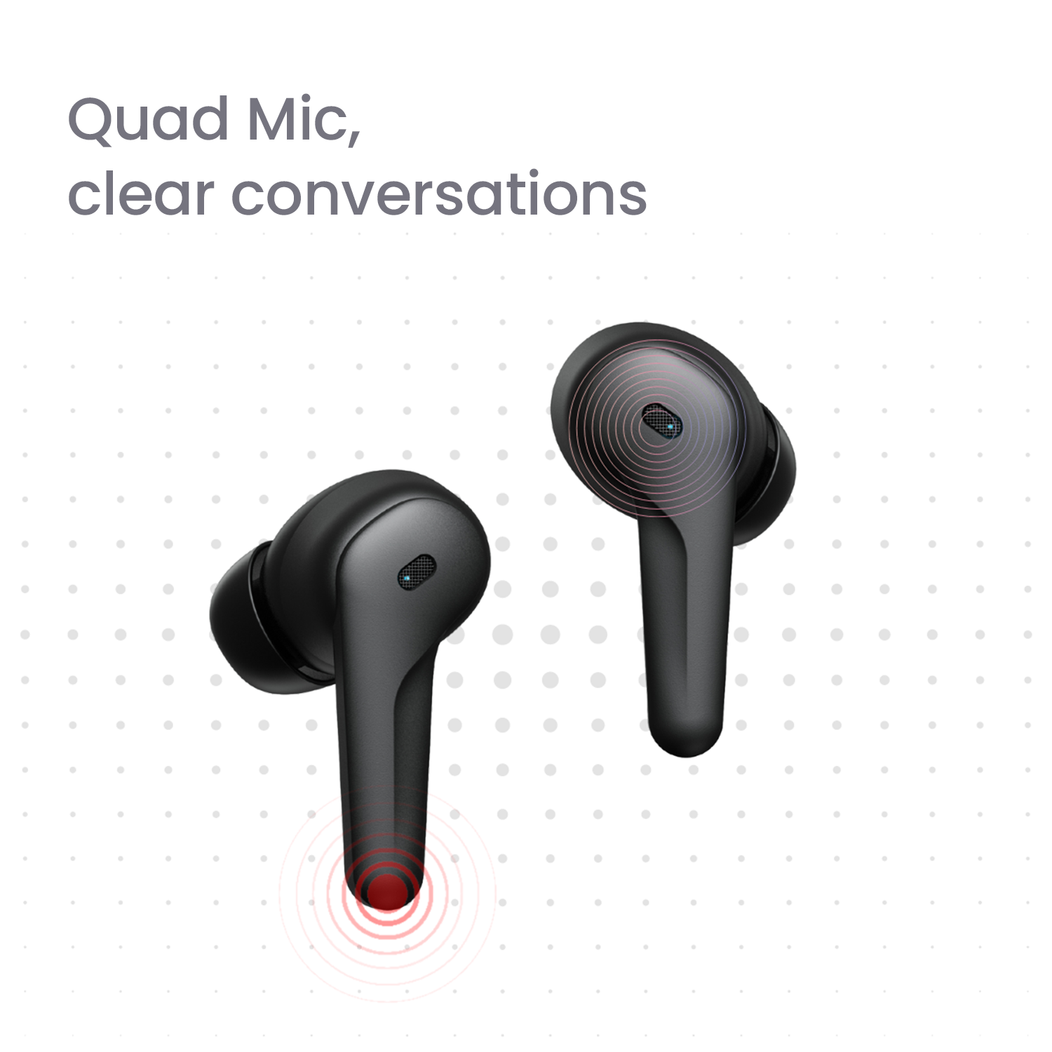 ANC ENC Dual Microphones Bluetooth 5.4 TWS Earbuds, Adjustable ANC/Ambient Mode, Fast Charge Low Latency
